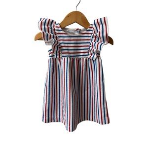 Zara Red and White Ruffled Tiered Sundress